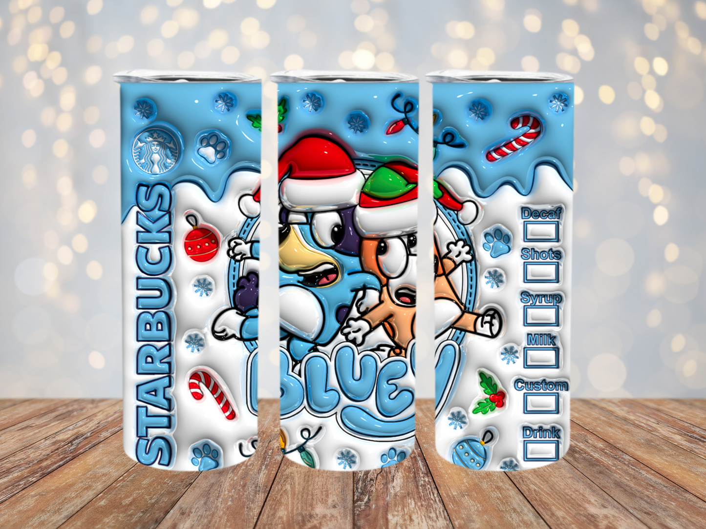 Pre Order* Bluey Christmas Tumbler, 20oz