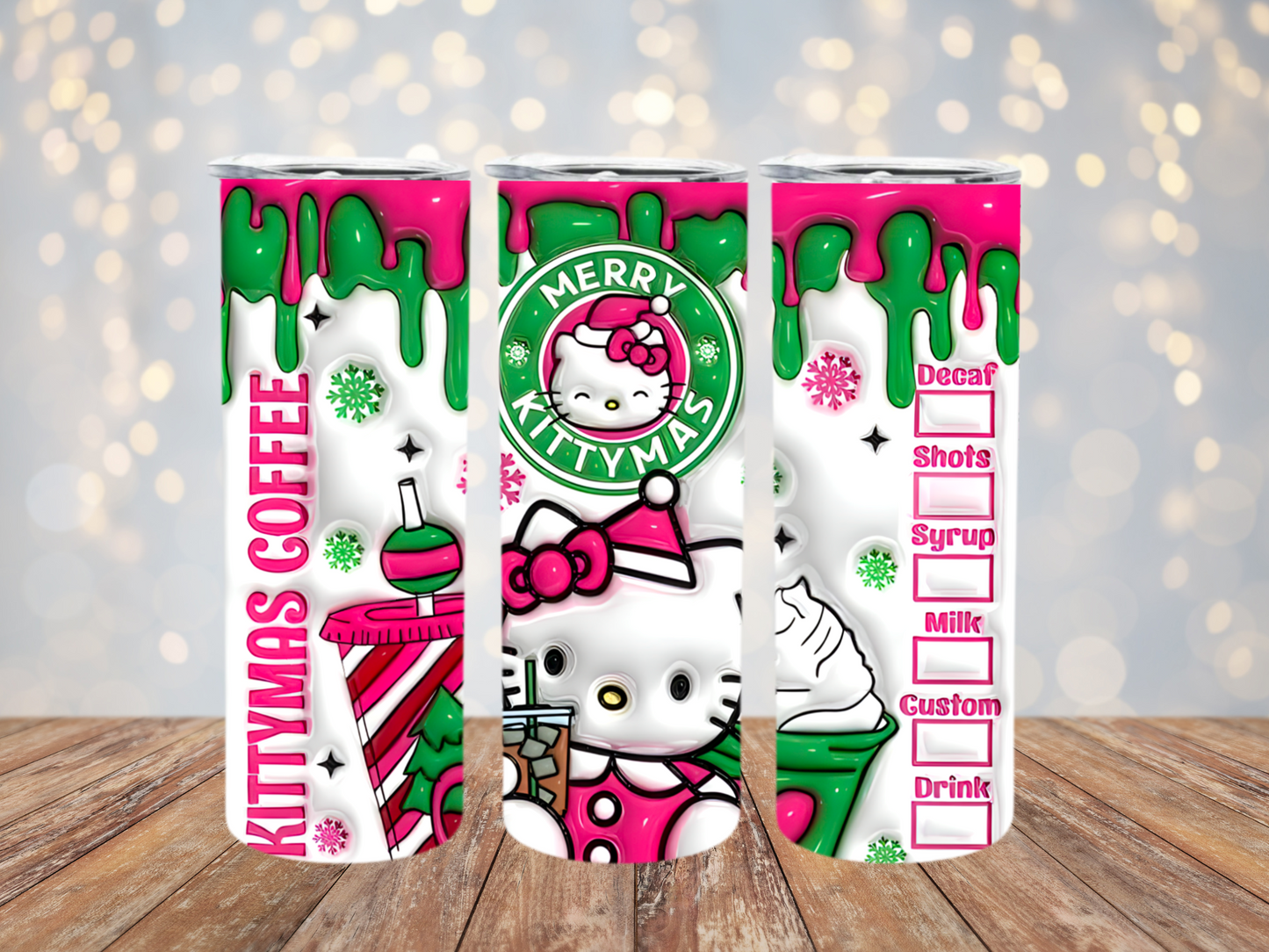 Pre Order* Kitty Christmas Tumbler, Multiple Designs, 20oz