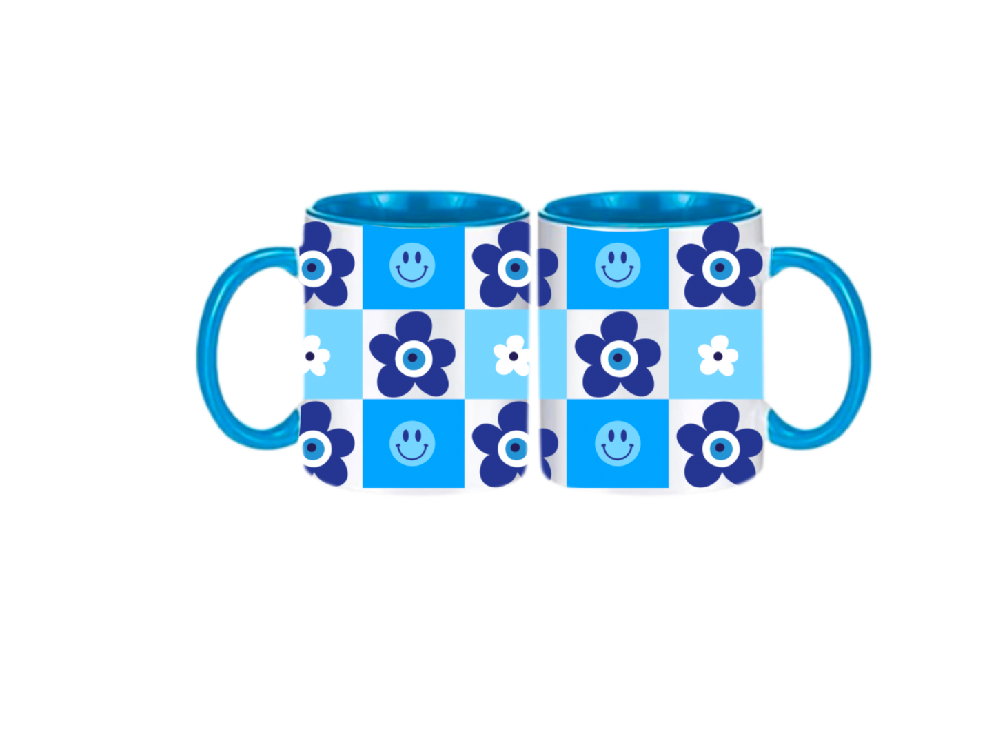 Blue Retro Evil Eye Mug